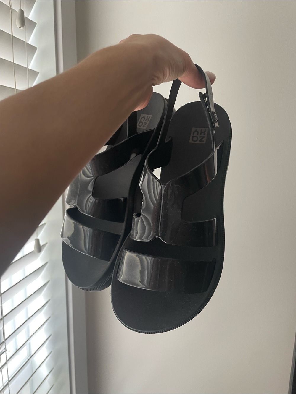 Xazy black Jelly Slingback Sandals